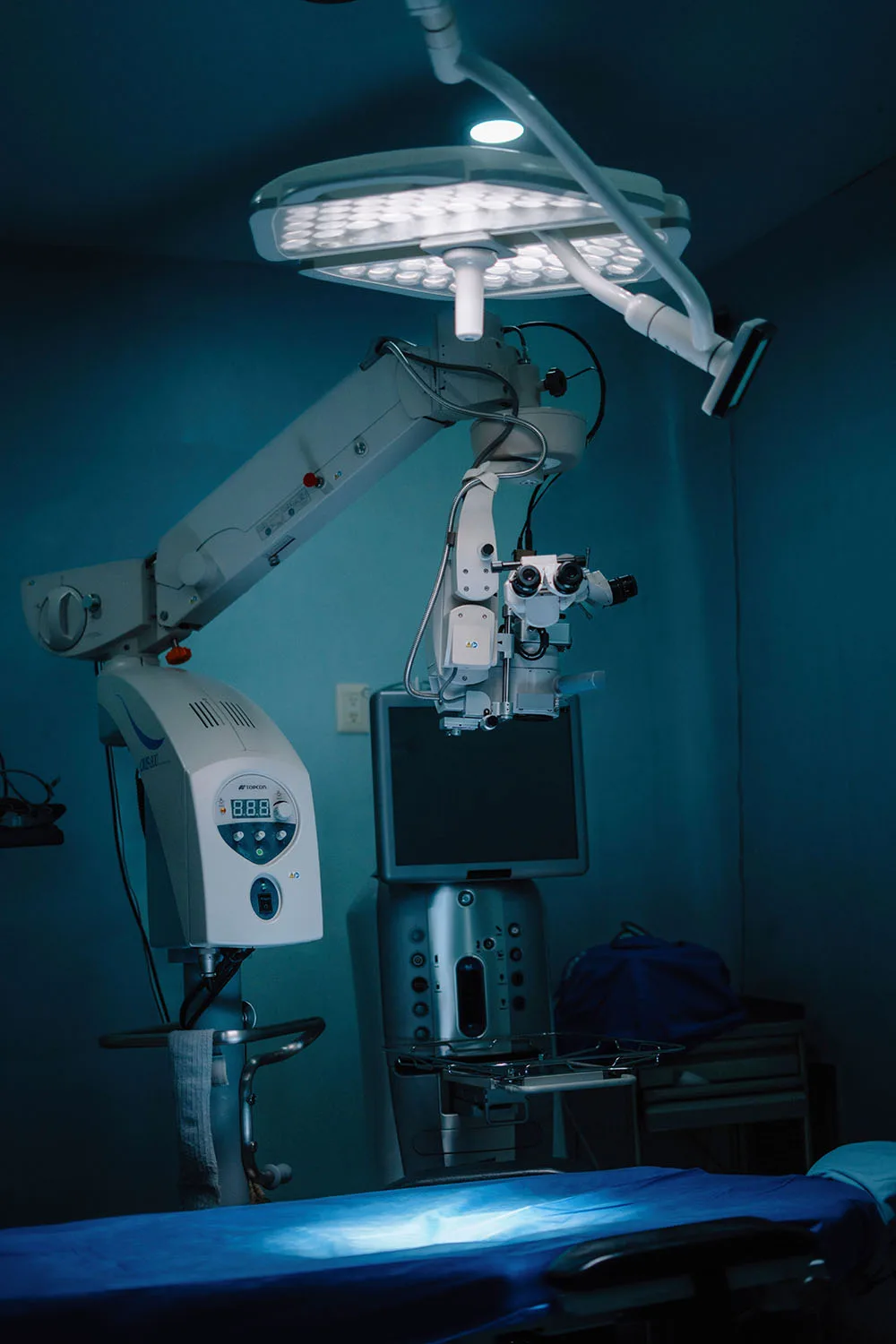 Ophthalmologist during an eye examination